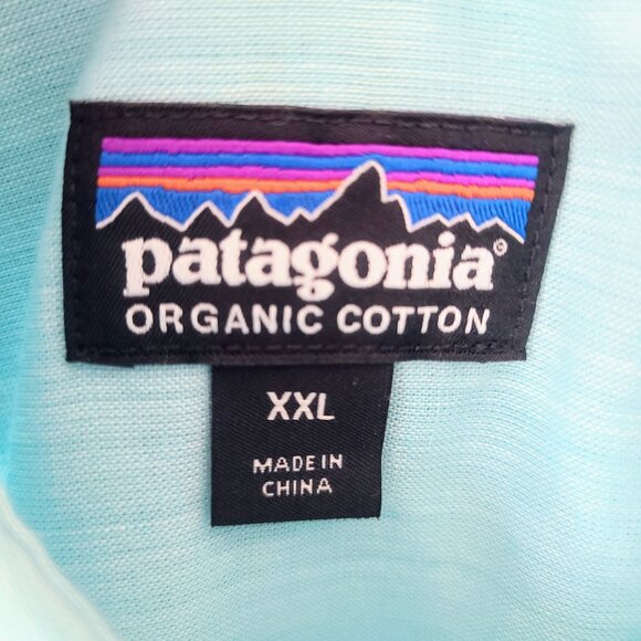 Patagonia Bluffside Cotton Light Blue Short Sleeve Casual Button Down Shirt XXL - Picture 2 of 7